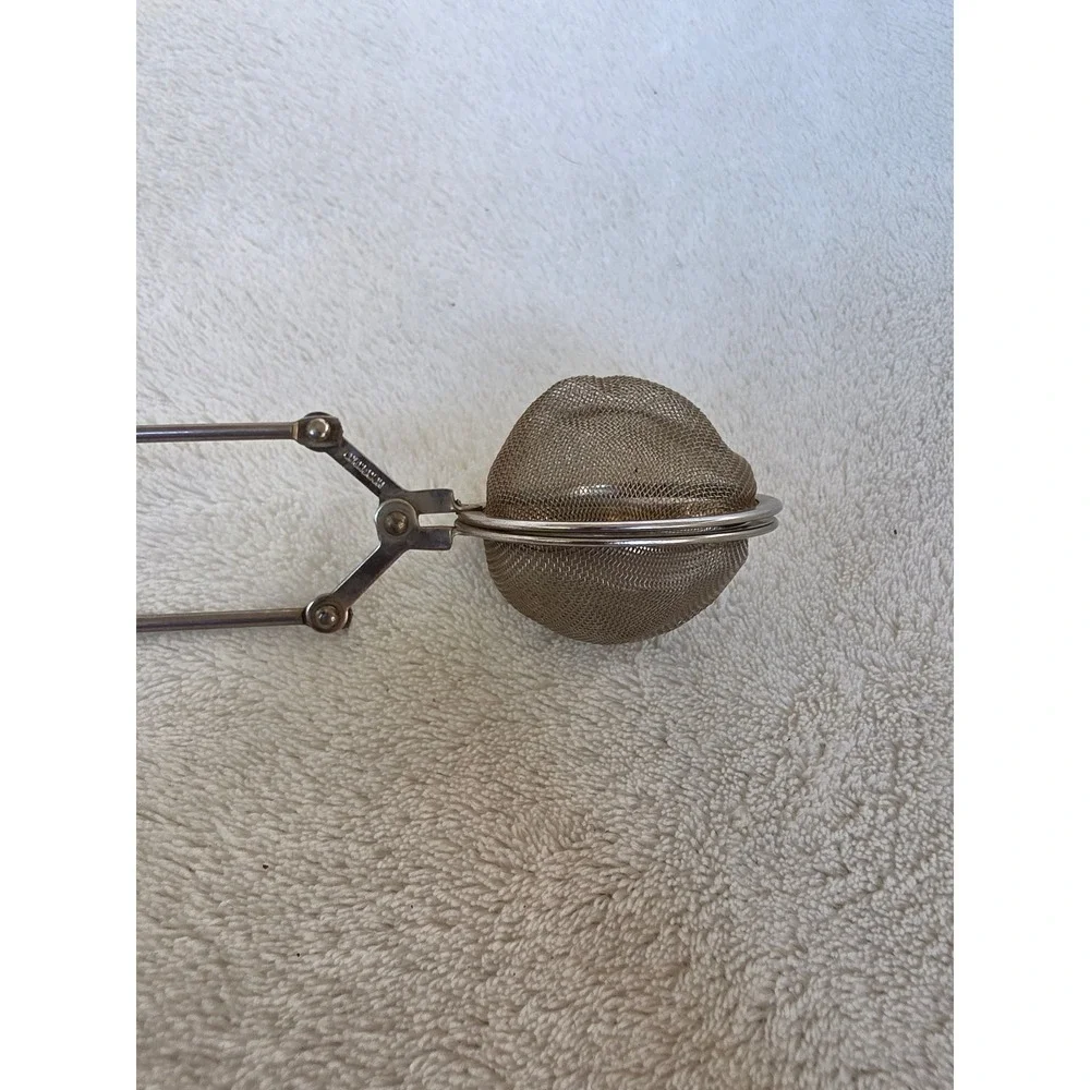 Vintage Safety Pin Style Mesh Tea Ball Infusers 2 Stainless Steel Steepers